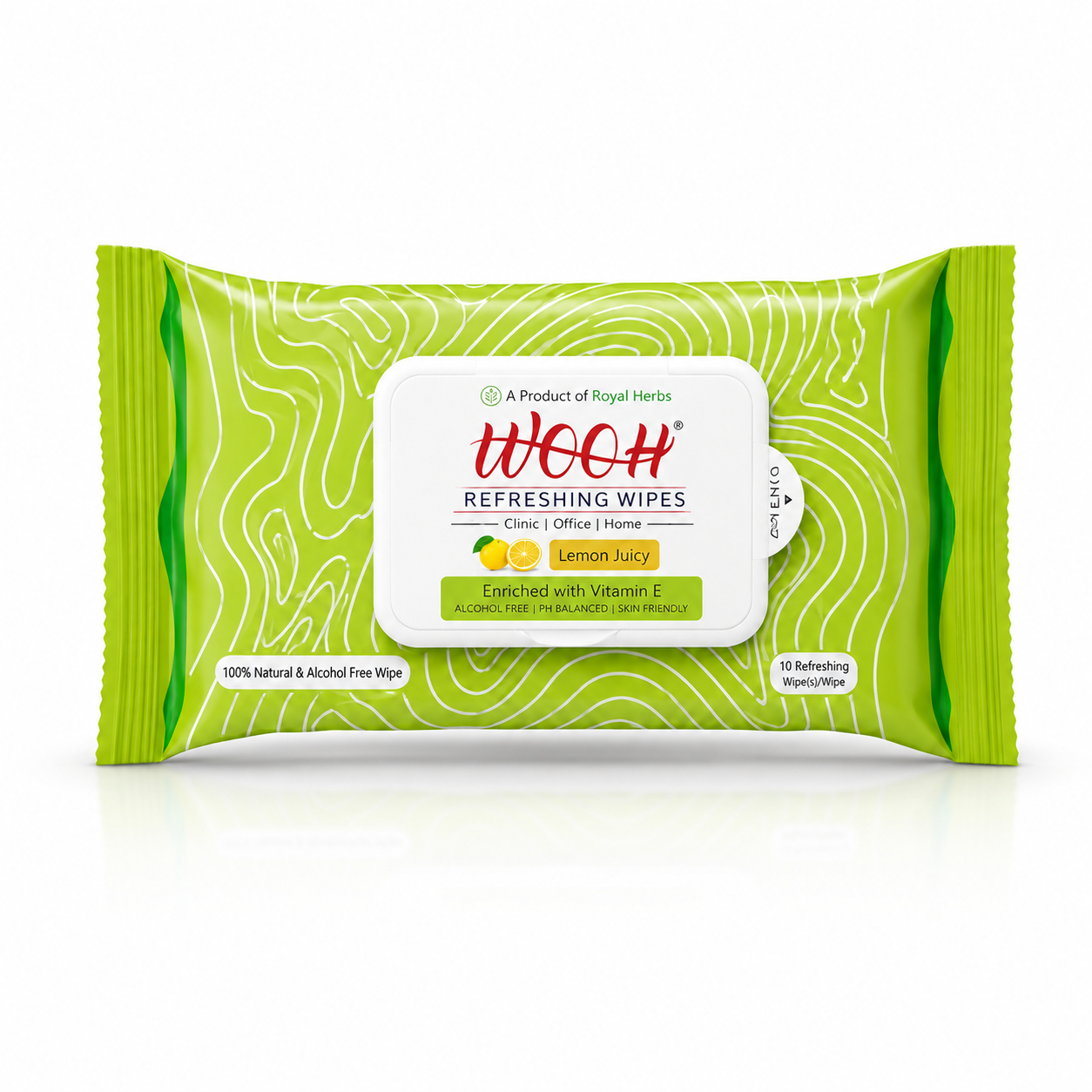 Wooh Refreshing Wet Wipes | Vitamin E Enriched | Moisturizing for All Skin Types | Cologne Exotic, Sandal Sweet & Lemony Juicy | 10 & 30 Wipes