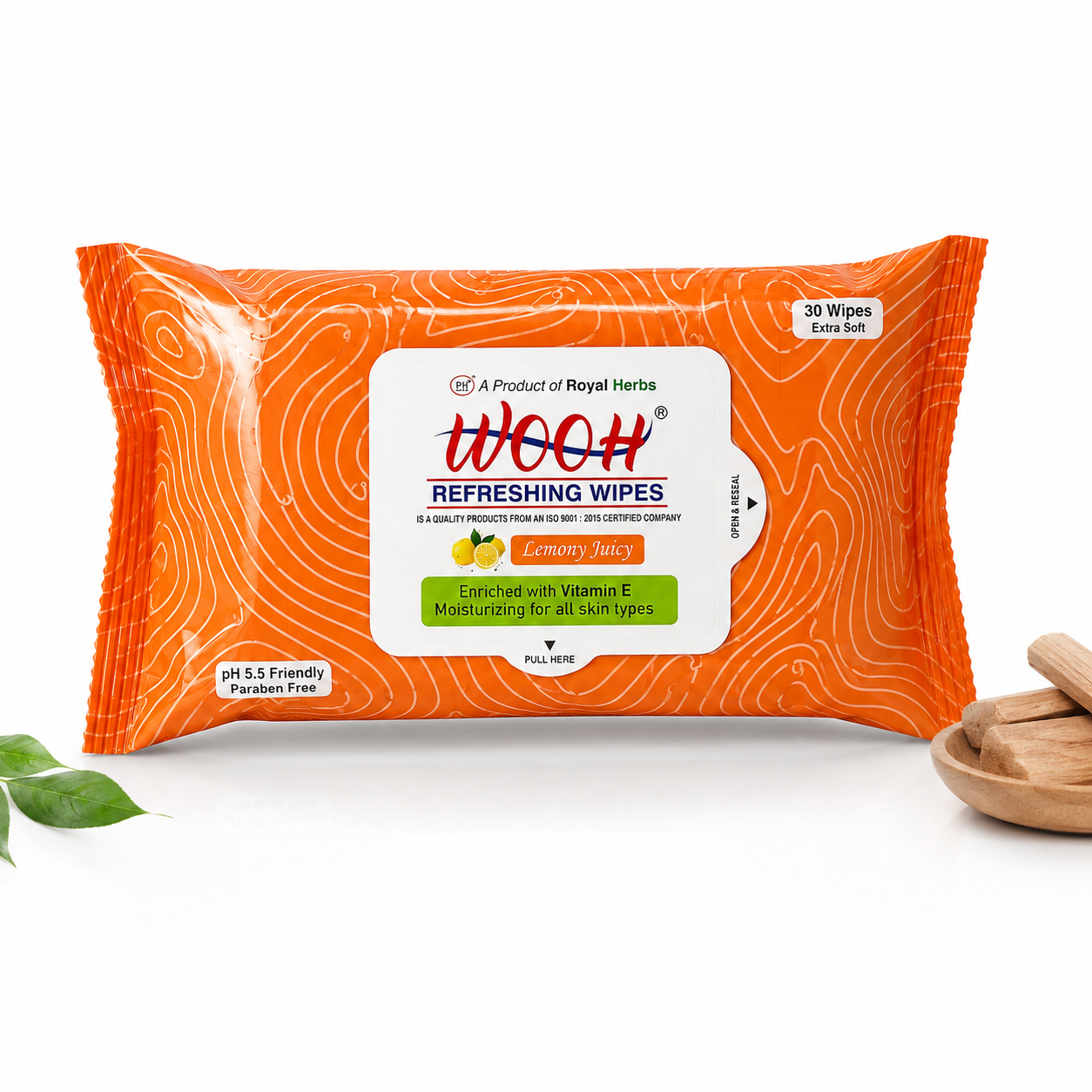 Wooh Refreshing Wet Wipes | Vitamin E Enriched | Moisturizing for All Skin Types | Cologne Exotic, Sandal Sweet & Lemony Juicy | 10 & 30 Wipes