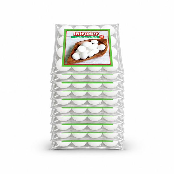 Intruder Naphthalene Balls Super Power Premium Snow White | Moth, Insect & Cockroach Repellent | Odour Control | For Wardrobes, Cupboards & Storage Spaces | 500g & 1kg