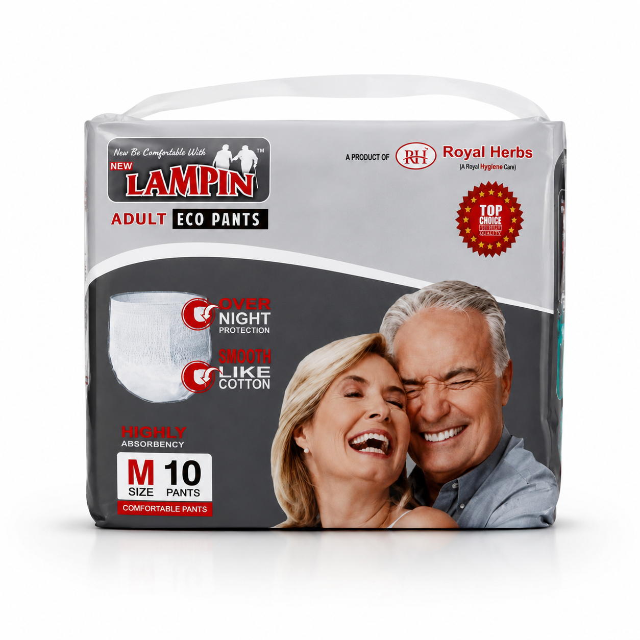 Lampin Adult Diapers | Pant Style & Tape Style | M, L, XL & XXL | Highly Absorbent | Leakage Protection | Unisex Adult Care | Pack of 2 or 10