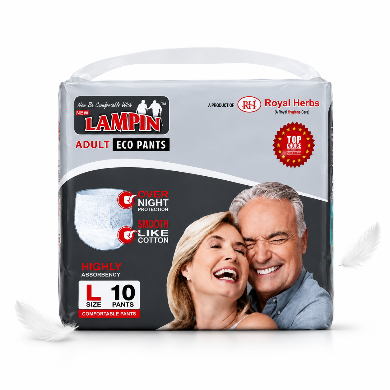 Lampin Adult Diapers | Pant Style & Tape Style | M, L, XL & XXL | Highly Absorbent | Leakage Protection | Unisex Adult Care | Pack of 2 or 10