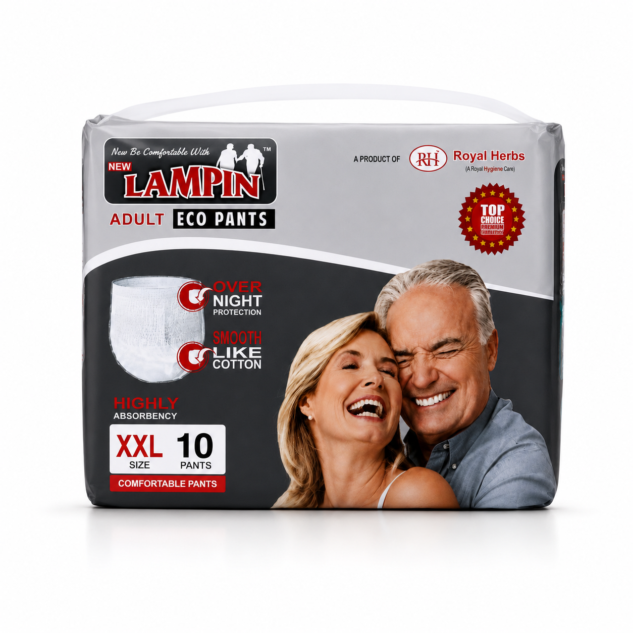 Lampin Adult Diapers | Pant Style & Tape Style | M, L, XL & XXL | Highly Absorbent | Leakage Protection | Unisex Adult Care | Pack of 2 or 10