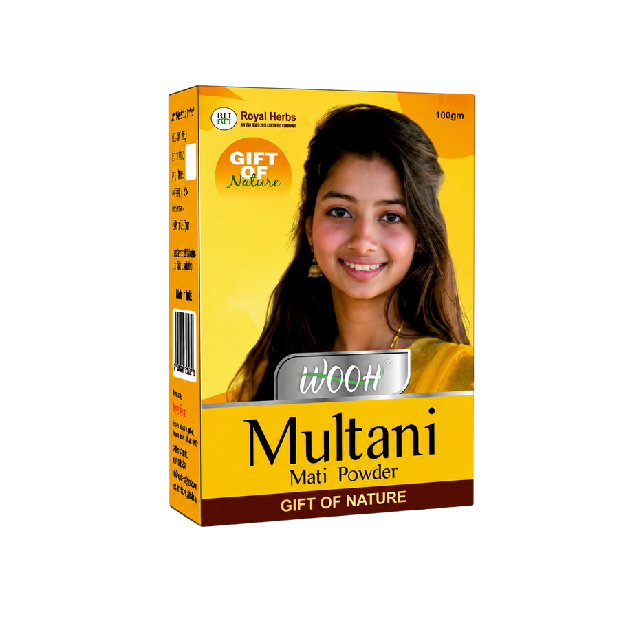 Wooh Multani Mati | Gift of Nature | Natural Fuller's Earth Powder | For Face & Skin Care | 50g & 100g