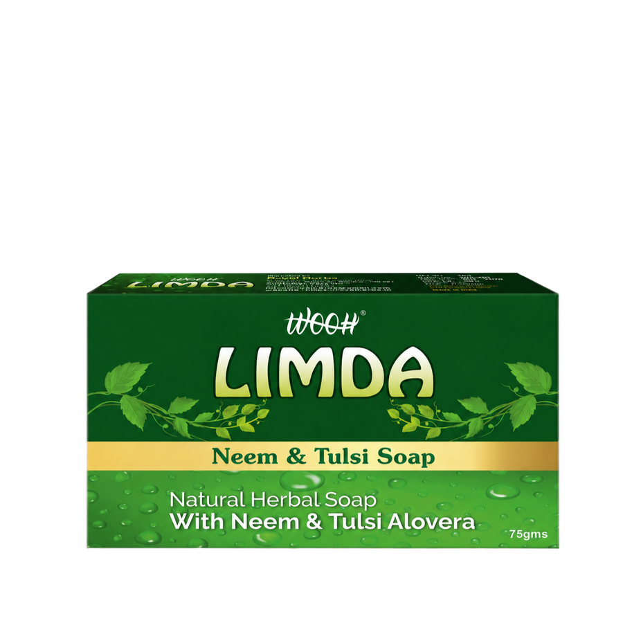 Wooh Limda Soap | Neem & Tulsi Soap | Herbal Personal Care Soap | Daily Skin Cleansing | 75g