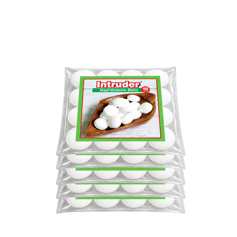Intruder Naphthalene Balls Super Power Premium Snow White | Moth, Insect & Cockroach Repellent | Odour Control | For Wardrobes, Cupboards & Storage Spaces | 500g & 1kg