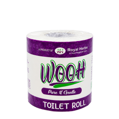 Wooh Toilet Roll 300 Sheets | Pure & Gentle | Soft Toilet Tissue | Virgin Fibre | Convenient & Hygienic | 1 Roll