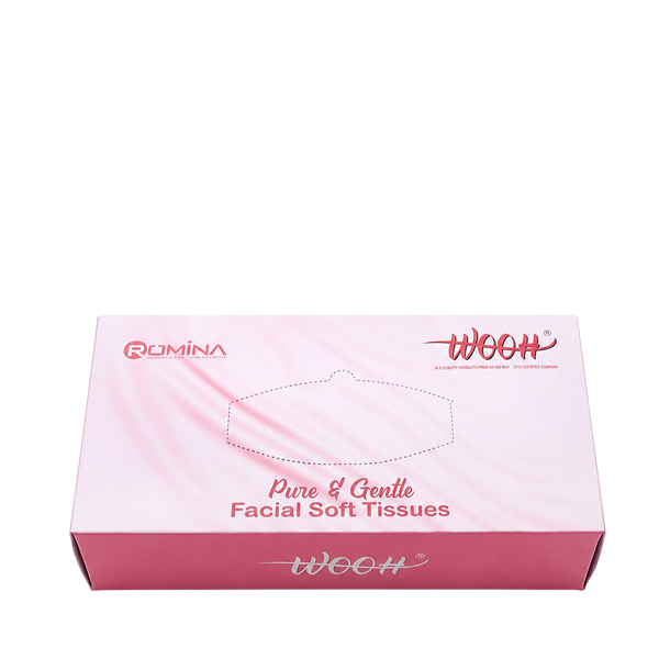 Wooh Facial Soft Tissues | Pure & Gentle | 2 Ply | 200 Tissues | 100 Pulls | Soft Facial Tissue for Everyday Use