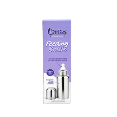 Litlio Stainless Steel Feeding Bottle for Babies | Anti-Colic, BPA-Free, Wide Neck & Leak-Proof Travel Cap | 125ml / 250ml