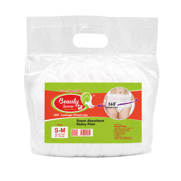 Beauty Secure Period Panty | 360° Protection | Super Absorbent Core | Soft & Skin Friendly Material | Comfortable Elastic Fit | Ideal for Heavy Flow & Overnight Use | Pack of 10