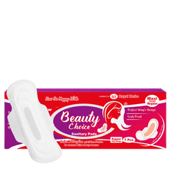 Beauty Choice Sanitary Pads Maxi Straight Regular 240mm with Wings | Dry Net Cover | Soft Feel with Fragrance | Odor Control | Up to 12 Hours Protection | Pack of 7 Pads