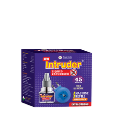 Intruder Machine with Liquid Vaporisor 45ml | Twin Pack | 45 Nights | Extra Strong | Fits All Machines | Mosquito Away Solution