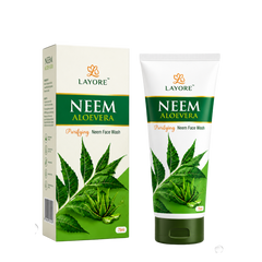 Layore Neem Face Wash 75ml | Purifying Neem Facewash | 100% Natural Extracts | Neem, Lemon & Aloe Vera Extracts | Deep Cleansing & Skin Refreshing