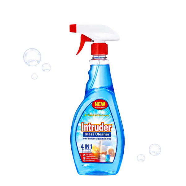 Intruder Glass & Surface Cleaner 500ml | For Sparkling Shine | All-in-1 Cleaner for Windows, Glass, Car Windshields, Laminates & More