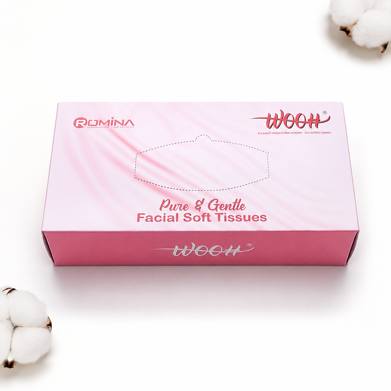 Wooh Facial Soft Tissues | Pure & Gentle | 2 Ply | 200 Tissues | 100 Pulls | Soft Facial Tissue for Everyday Use