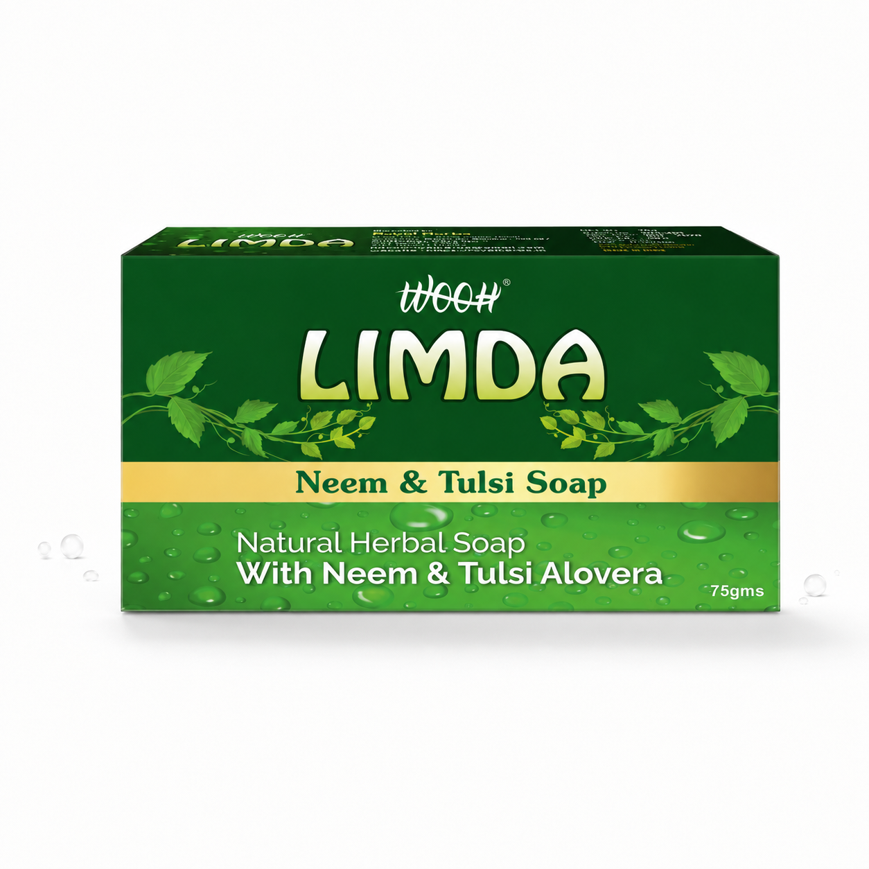 Wooh Limda Soap | Neem & Tulsi Soap | Herbal Personal Care Soap | Daily Skin Cleansing | 75g