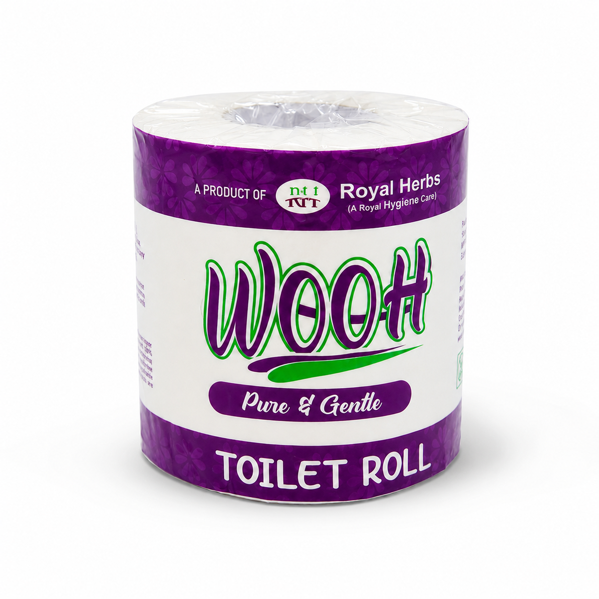 Wooh Toilet Roll 300 Sheets | Pure & Gentle | Soft Toilet Tissue | Virgin Fibre | Convenient & Hygienic | 1 Roll