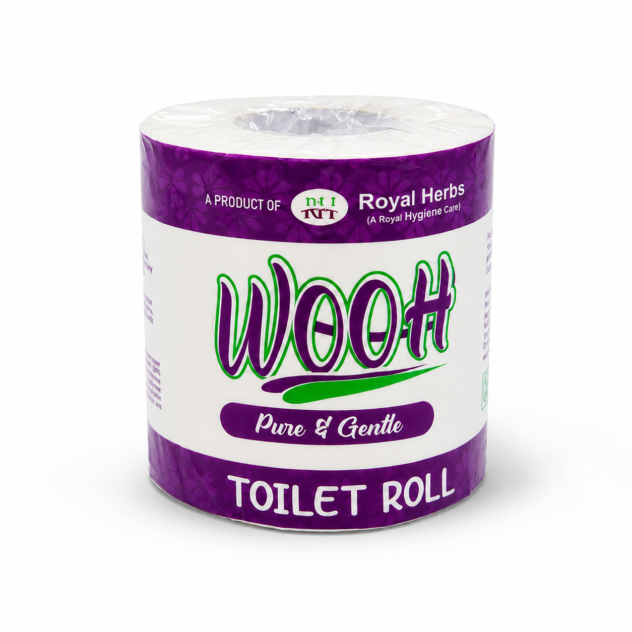 Wooh Toilet Roll 300 Sheets | Pure & Gentle | Soft Toilet Tissue | Virgin Fibre | Convenient & Hygienic | 1 Roll